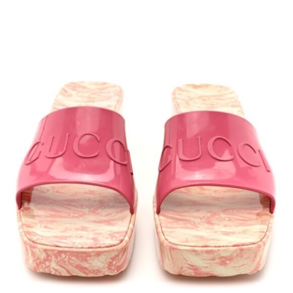 Gucci Pink Slide Sandals - Picture 1 of 6